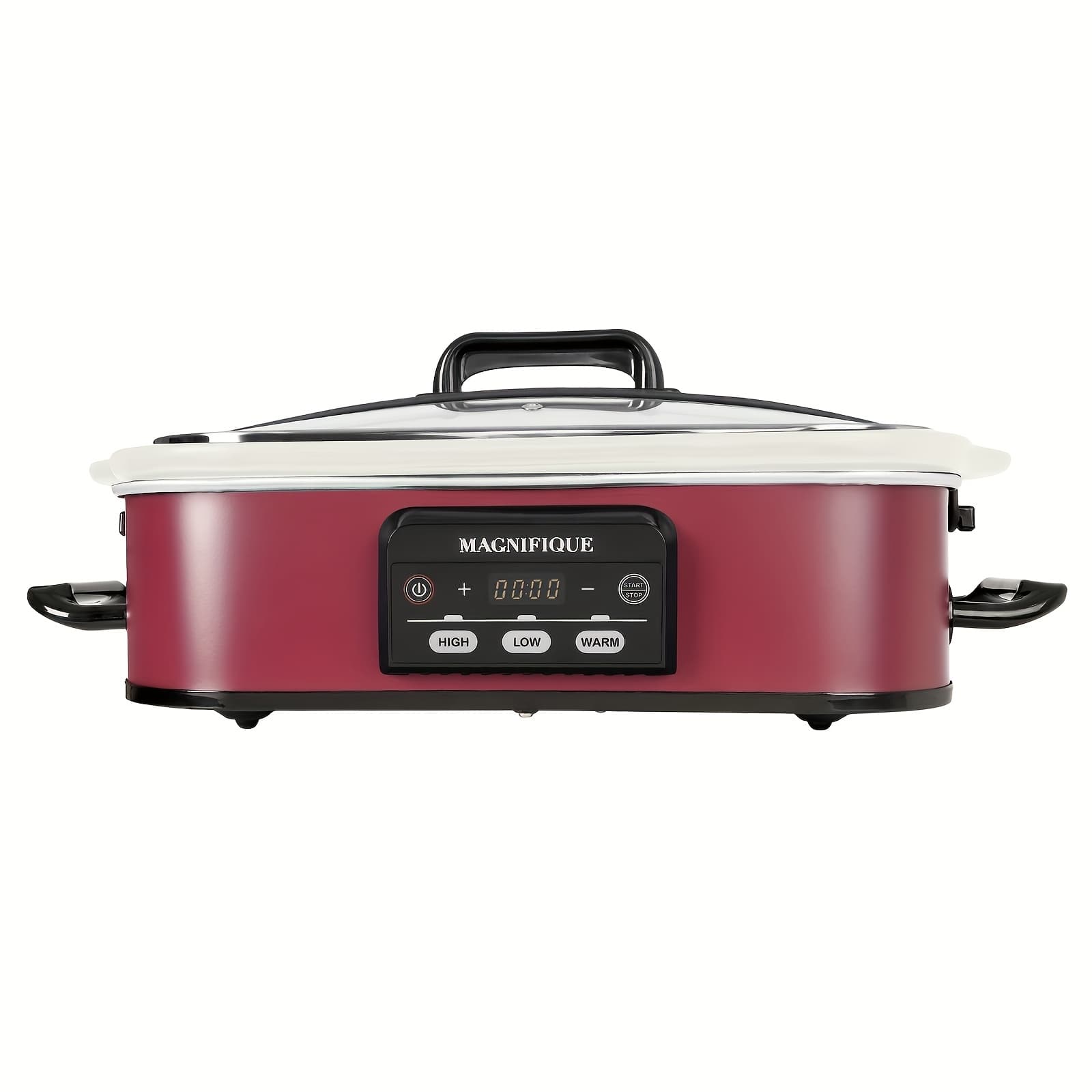 TEMU 1pc Programmable Slow Cooker With Classic Ceramic Liner For Small Kitchens, Family Dinners, Party Catering, Oven Safe And Durable Bakeware For