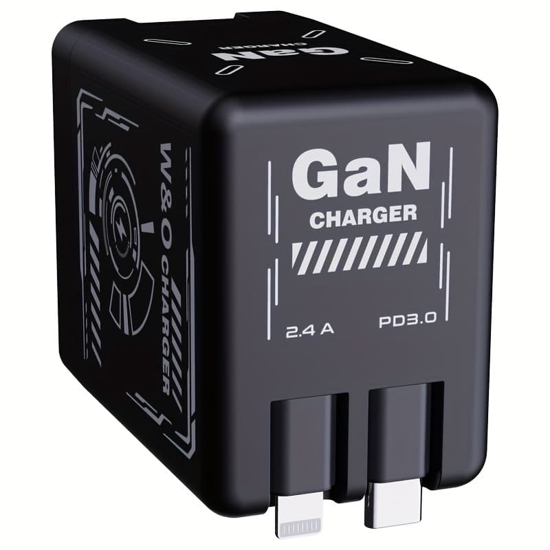 TEMU 2026 120w/66w Gan Fast Charger With Retractable Cable _foldable Plug, With Portable Retractable Charging Plug, Travel Adapter For Iphone 17/16/pro/pro Max/15/14, For Galaxy/