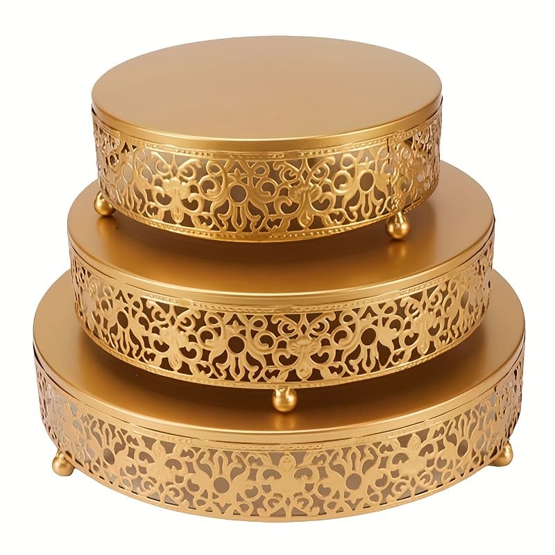 TEMU Durable Elegant 3pcs Stand Set - Birthdays, Weddings & Celebrations | Metal Display Stands