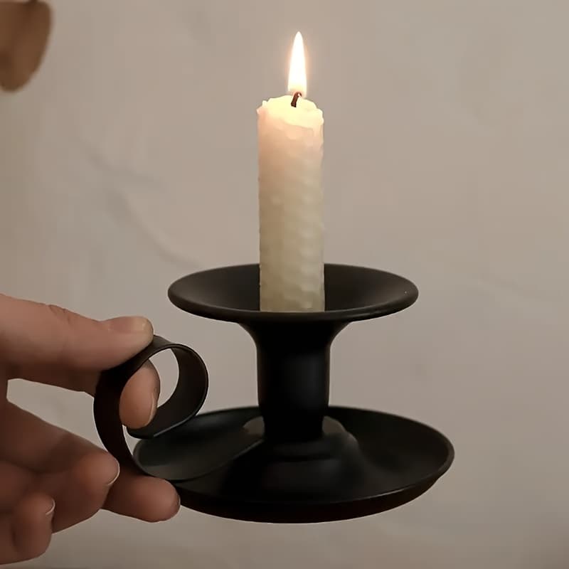 TEMU 1 European-style Iron Candle Holder, Simple Lightweight Single-head Vintage Teacup Candle Stand (candles Not Included)