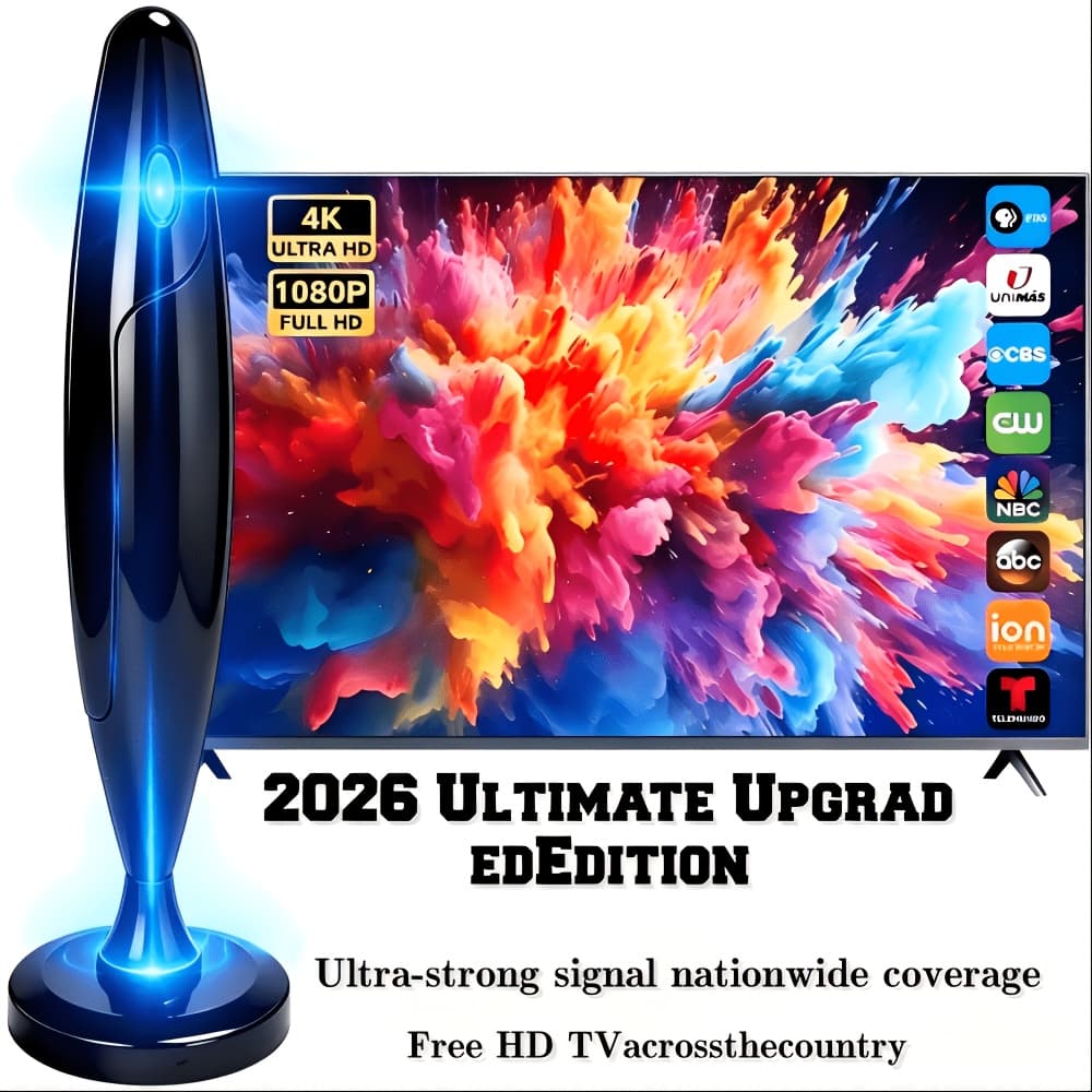 TEMU 2026 Upgrade Long Range Hdtv Antenna, 4k 1080p Uhf Vhf Hd Digital Indoor Tv Antenna, Compatible With Smart & Old Tvs, , Upgraded Version