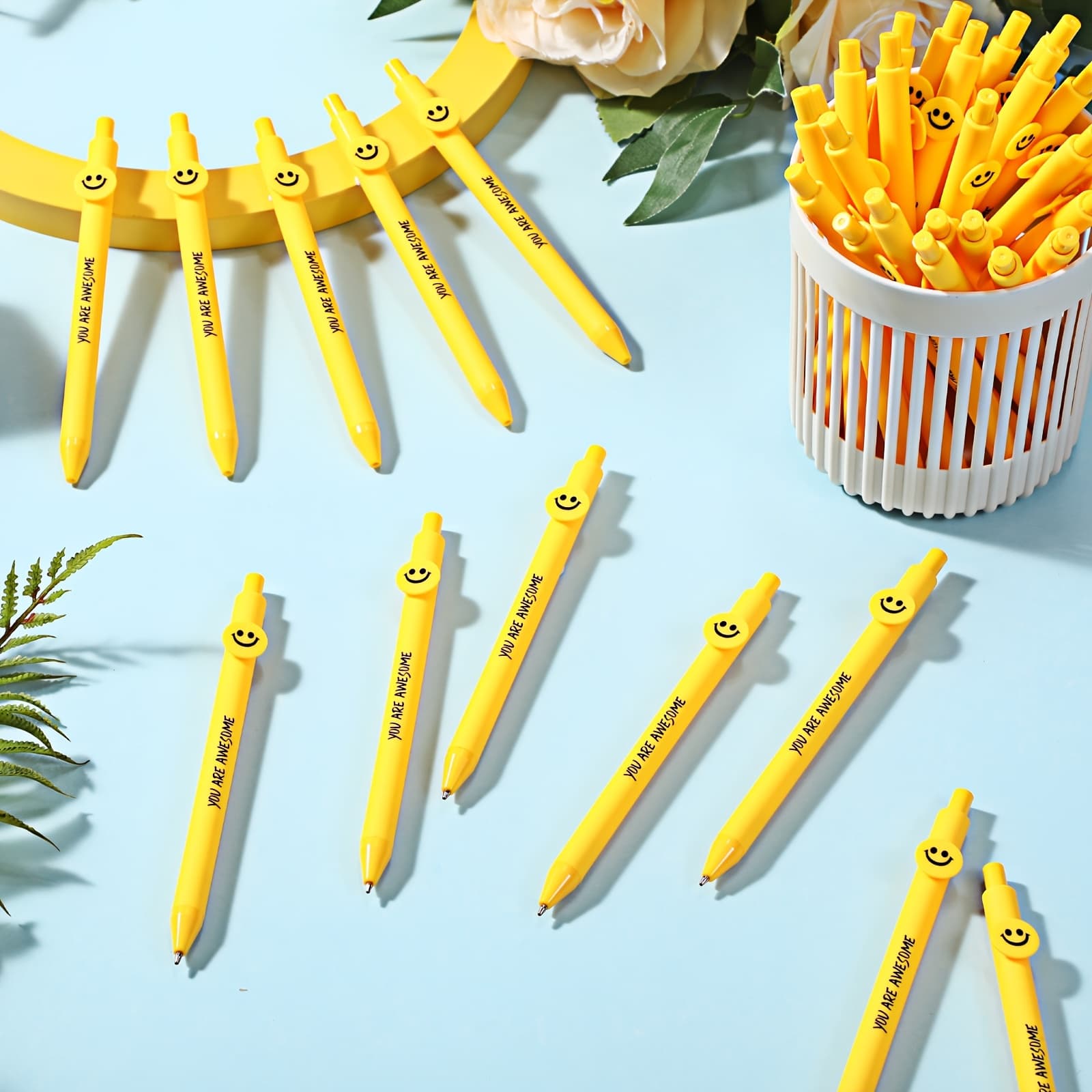 TEMU A Set Of 100 Pens Designed For Employee Appreciation During Christmas And New Year, Featuring Motivational Quotes And Faces, Perfect As Gifts For Coworkers, Employees, And Teachers