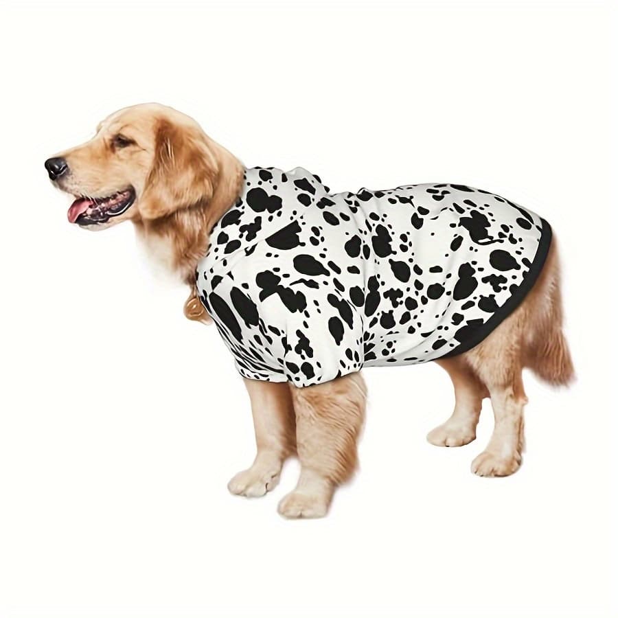 TEMU Dalmatian Dog Hoodie For Small Medium Large Dogs Puppy Sweatshirts Pet Halloween Costume Clothes Dogs Hooded Outfits
