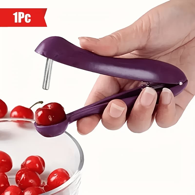 TEMU 1pc Easy-to-use Cherry And Olive Pitter - Cherry Pitter, , Seed Remover, Red Date Pitter, Cherry Pitting Tool - Kitchen Gadget, For 4 Holidays, Fruit And Vegetable Nuclear Remover