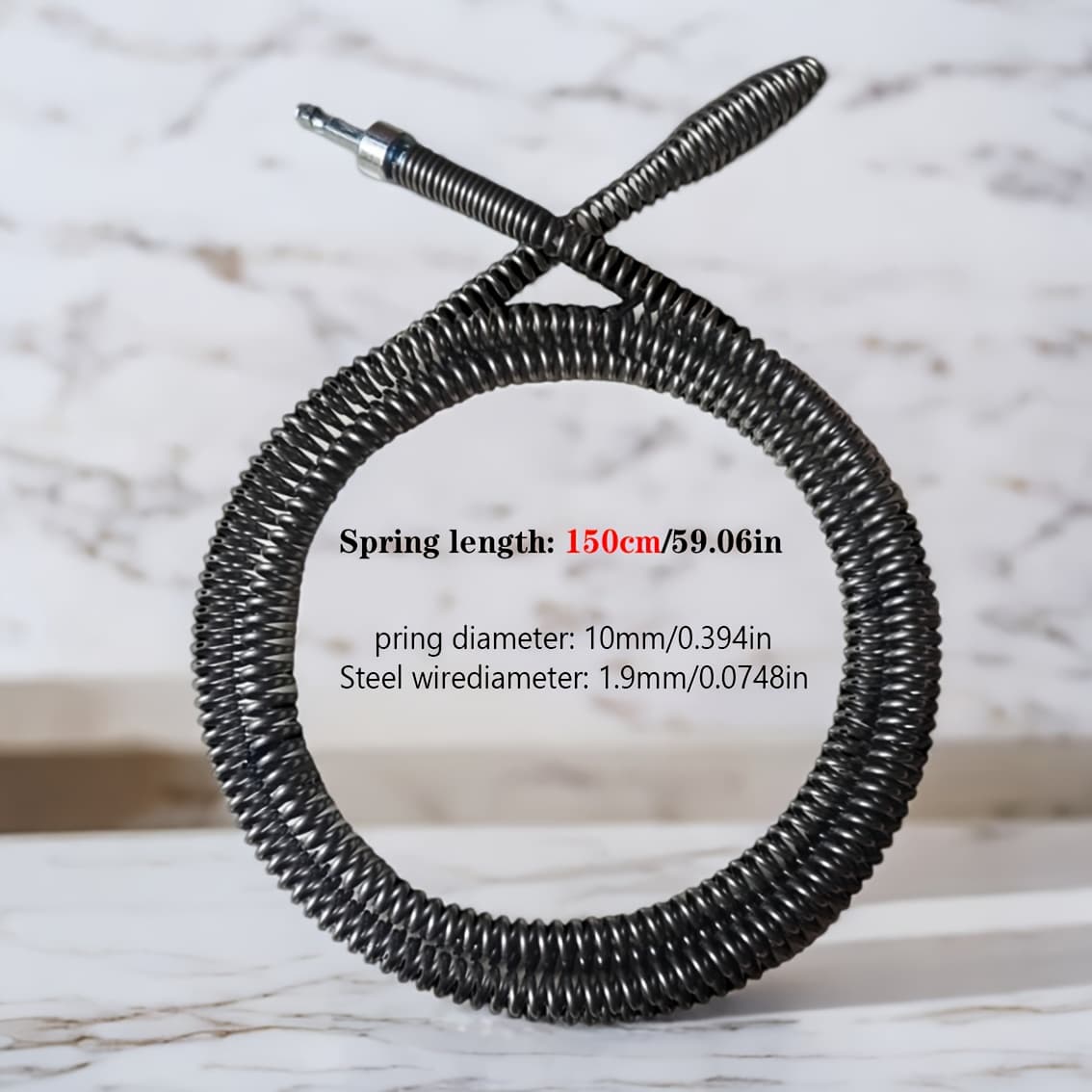 TEMU 1pc Of 59.06 Inch Flexible Pipe Unclogger - Multifunctional Sink And Toilet Unclogger, Hair And Waste Removal , Bathroom And Kitchen Drain Cleaner, Pipe Accessory - , Durable, Space Saving Design