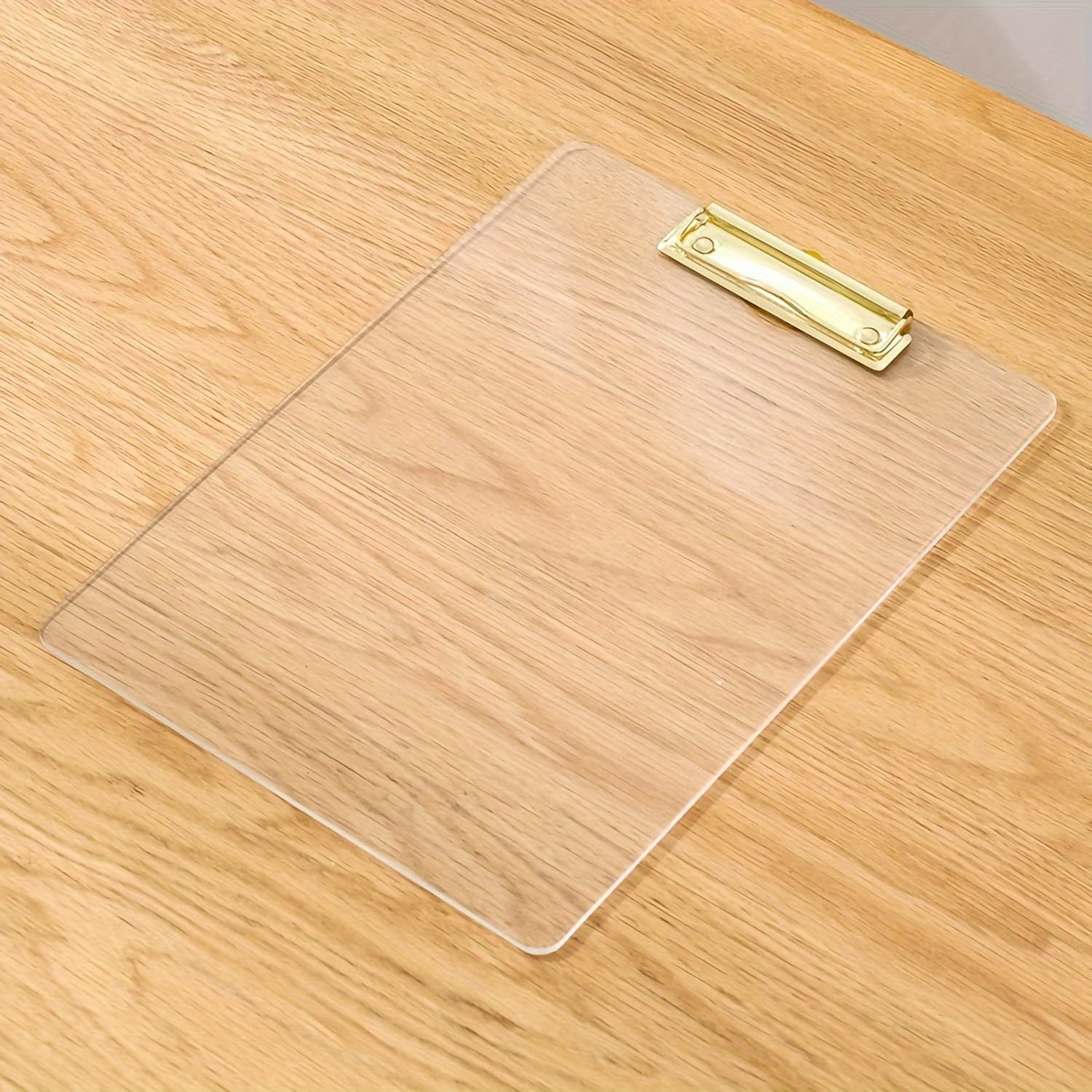 TEMU 1pc High Quality Acrylic Clipboard With Clip 12.2 X 8.66 Inches Clipboard - Clear Clipboard Holds Sheets, A4 Size, Modern Art Lovers, Office Home Supplies