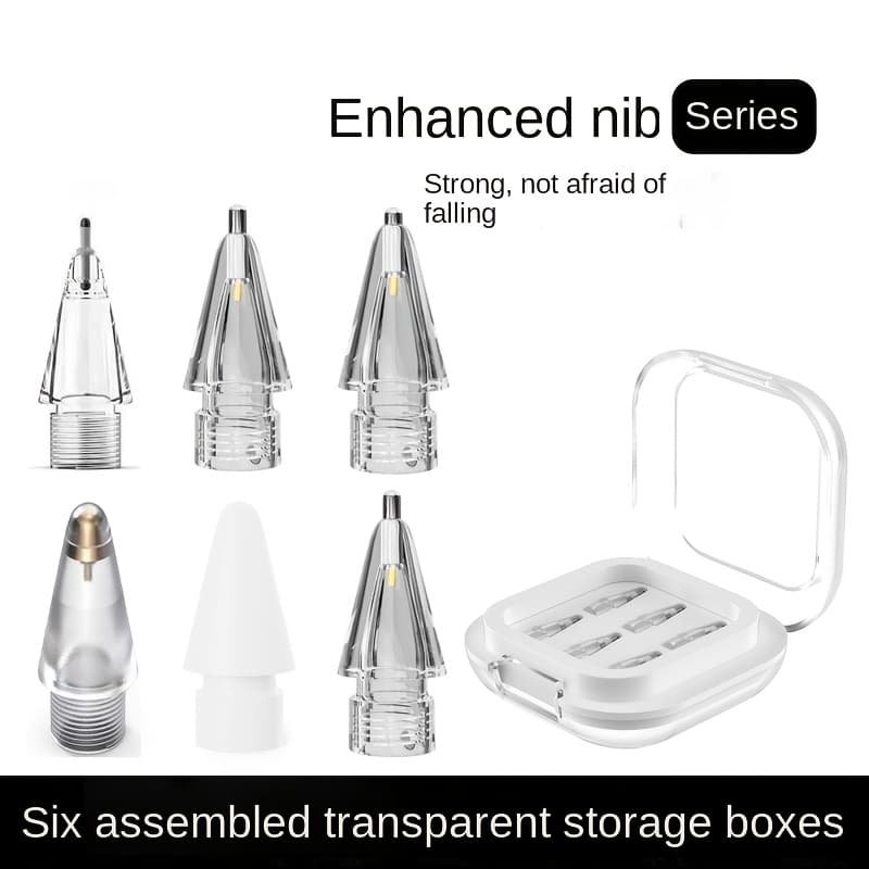 TEMU New Transparent Pen Tip Suitable For Pencil First, Second And Third Capacitive Stylus Needle Tube Tip Suitable For Metal Modified Replacement Silent Handwriting Pen Replacement Nib