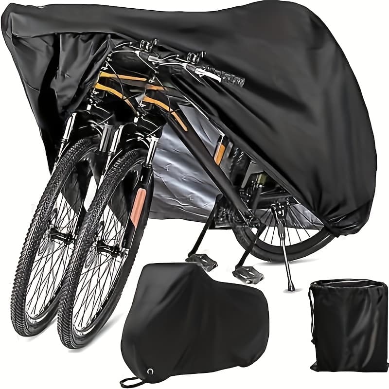 TEMU Heavy Duty Waterproof Mountain Bike Bicycle Cover Outdoor Protector For 2 Bikes Or 1 Motorbike Motorcycle