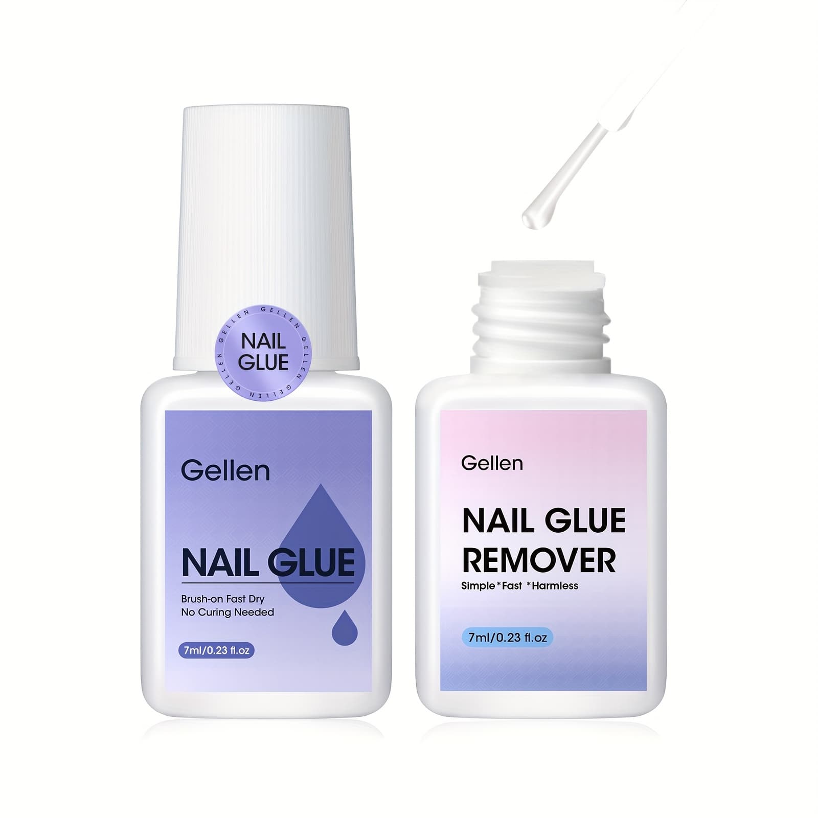 TEMU Gellen Gel Nail Glue And Nail Glue Remover Kit, Strong Nail Glue Quickly Nail Glue Remover For Press On Acrylic Nails Tips, Nail Glue Gel For Fake Nail Kit, New Year/ Christmas Gift For Women