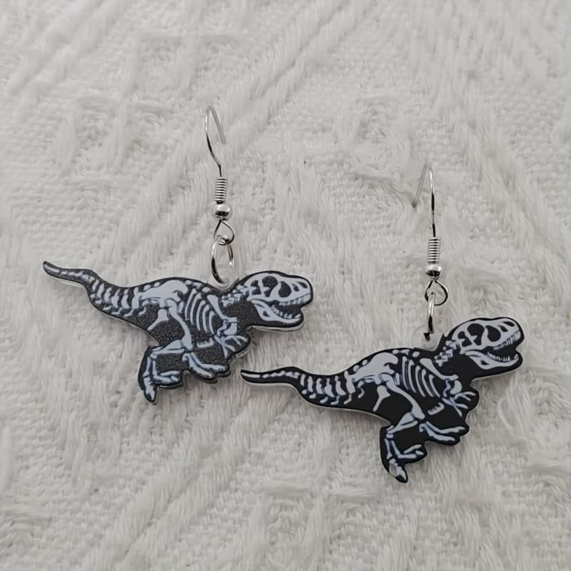 TEMU A Pair Of Acrylic Skull Dragon Earrings, Perfect Gift For Women