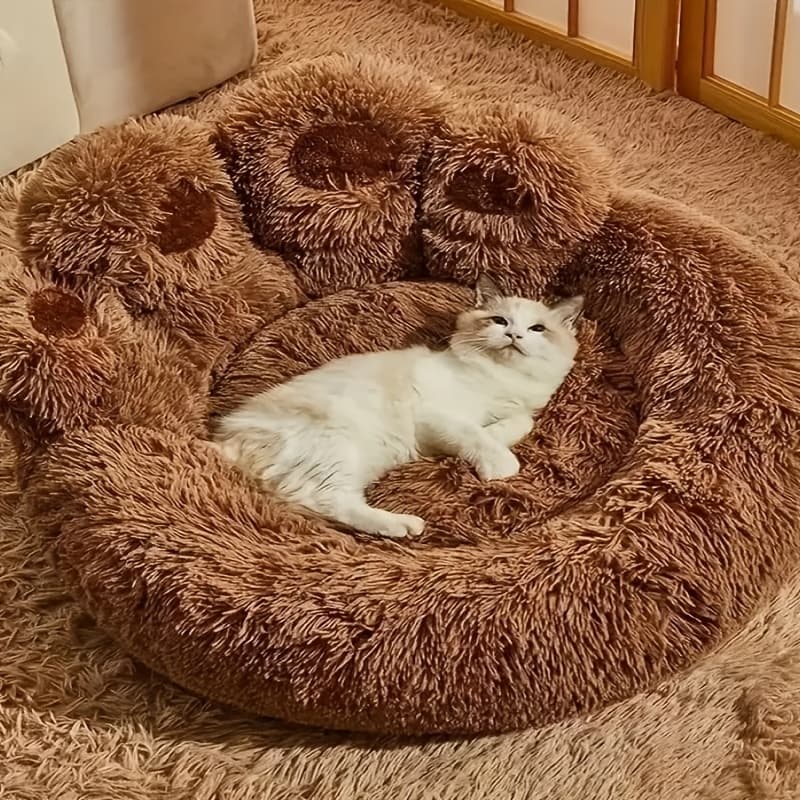 TEMU 1pc Shaped Cat And Dog Nest | Polyester Material, Anti-slip Bottom, Comfortable For All Types Of Cats And Dogs, Home Decoration, Suitable For Living Room And Bedroom