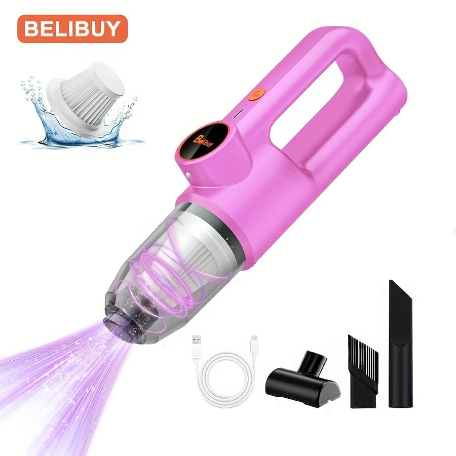 TEMU A Cordless Handheld Vacuum Cleaner Rechargeable, Lightweight, And Portable, Designed For Cleaning With Strong Suction, Perfect For Households And Vehicles