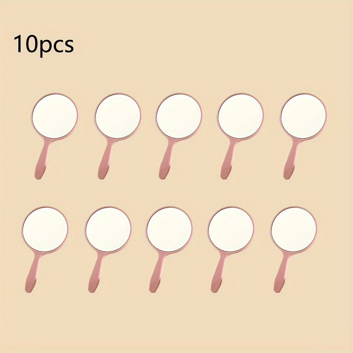 TEMU 10pcs Handheld Small Mirrors, Portable Compact Makeup Mirror For Bags, Travel Essential, Student Dorm Dressing Mirror