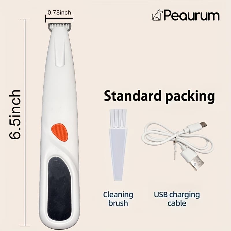 TEMU Adjustable Pet Grooming Scissors With Digital Display | Silent , Led Light, Usb Charging, Portable For Travel, Suitable For Cats And Small Dogs, Made Of Plastic