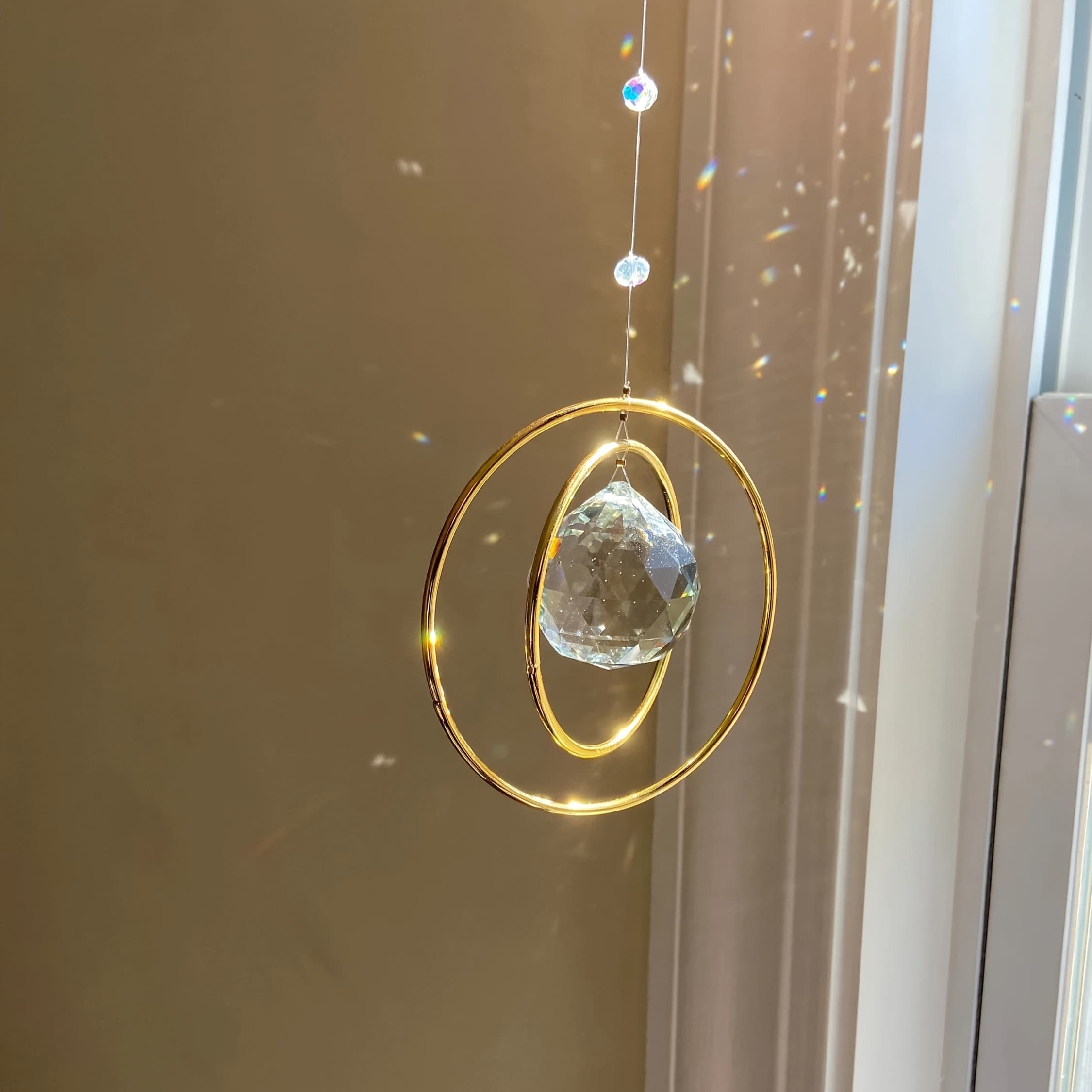 TEMU 1pc Of Window Hanging Catcher, Glass Ball Prism Sun Catcher Hanging Decoration