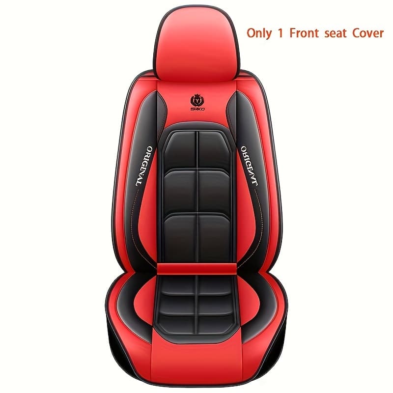TEMU 1pc Faux Leather Seat Cover Single 1pc Seat Cover - Front Seat Protection Pad For Sedan And Suv - Pickup Truck Cover Durable, Comfortable, Stylish Vehicle