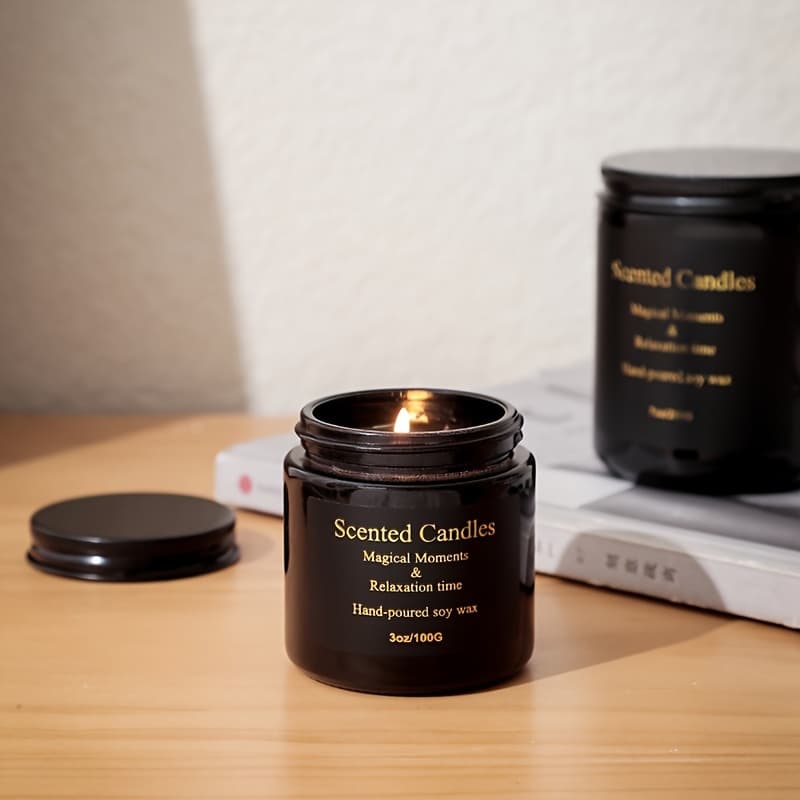 TEMU Bottle 2 Size Cup Oolong/lavender Aroma Candle Fragrance Handmade Creative Bedroom Decoration Series Cream Bottle Candle Cup For Gift