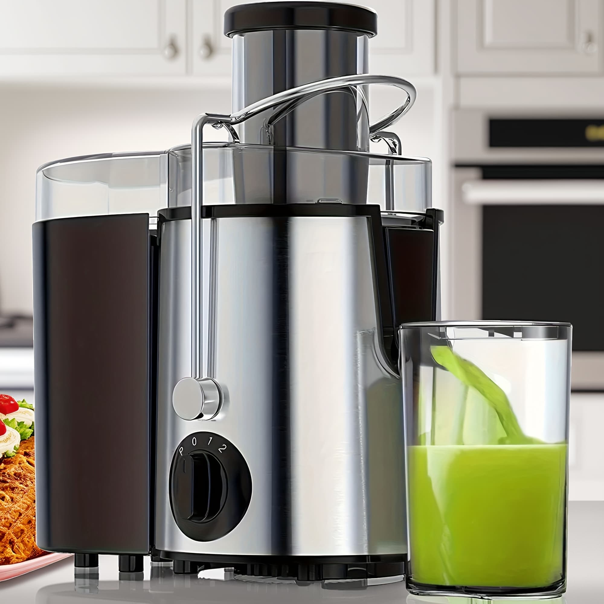 TEMU Household Multifunctional Juicer, Food Processor, Blender, Juice Extractor, Fruit Juicer, With Separation, Can Juice Fruits, 3-inch Juicer Extractor, 3-speed Settings, Easy To Clean, Detachable,