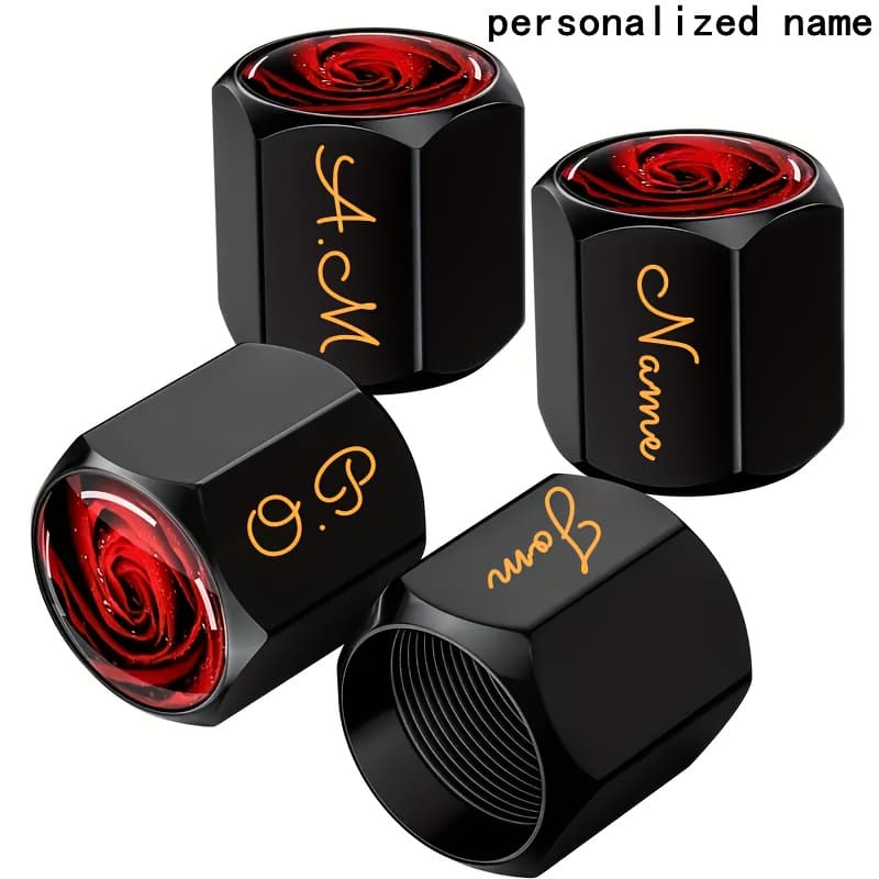 TEMU Custom Name Personalized Tire Valve Adapter, Suitable For Most Cars Suvs Bicycles