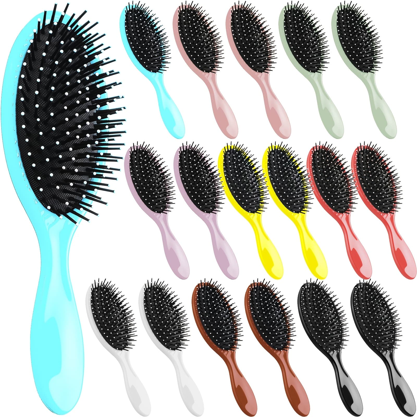 TEMU 18pcs Wet Detangler Hair Brush Travel Detangling Hair Brush Set Detangling Hairbrush With Soft Bristles Glide Through With Ease Graduation Nurse Gift Bulk For Or