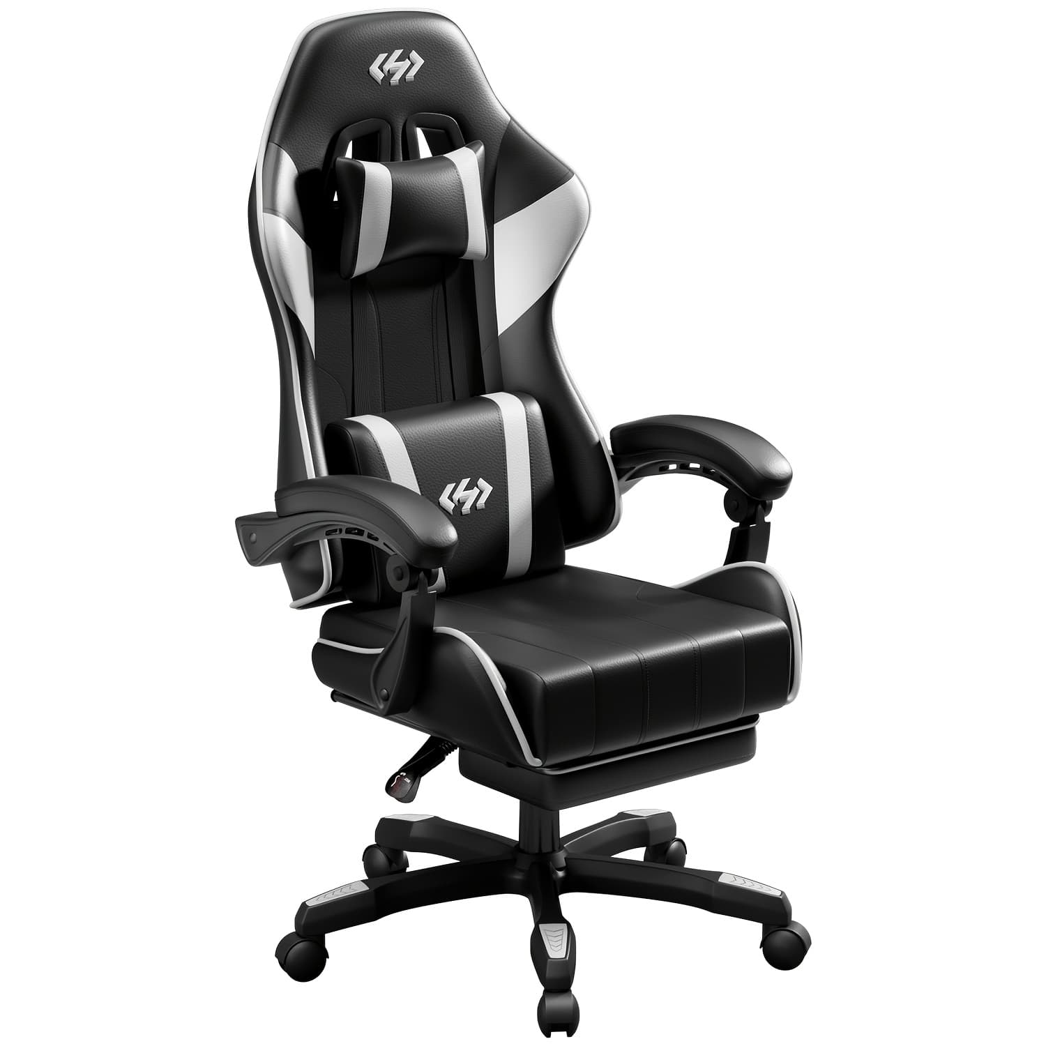 TEMU Ergonomic Gaming Chair With , Retractable Footrest, Headrest & Lumbar Support, Pu Leather Swivel Computer Desk Chair For Office & Gaming