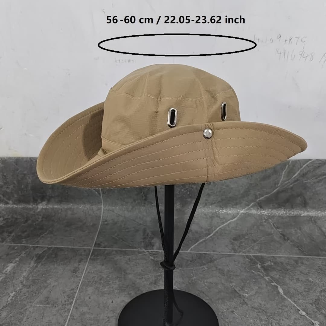 TEMU Spring/summer , Drawstring Adjustable Fisherman Hat, The For Couples For Outdoor Travel, Camping, Seaside, And Mountaineering