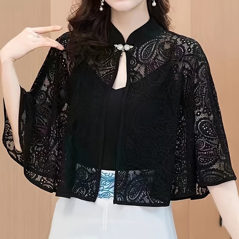 TEMU Women's Shoulder Cape, Women's Small Shawl, Spring/summer Lace Cape, Vintage Cape Jacket, Top On Top