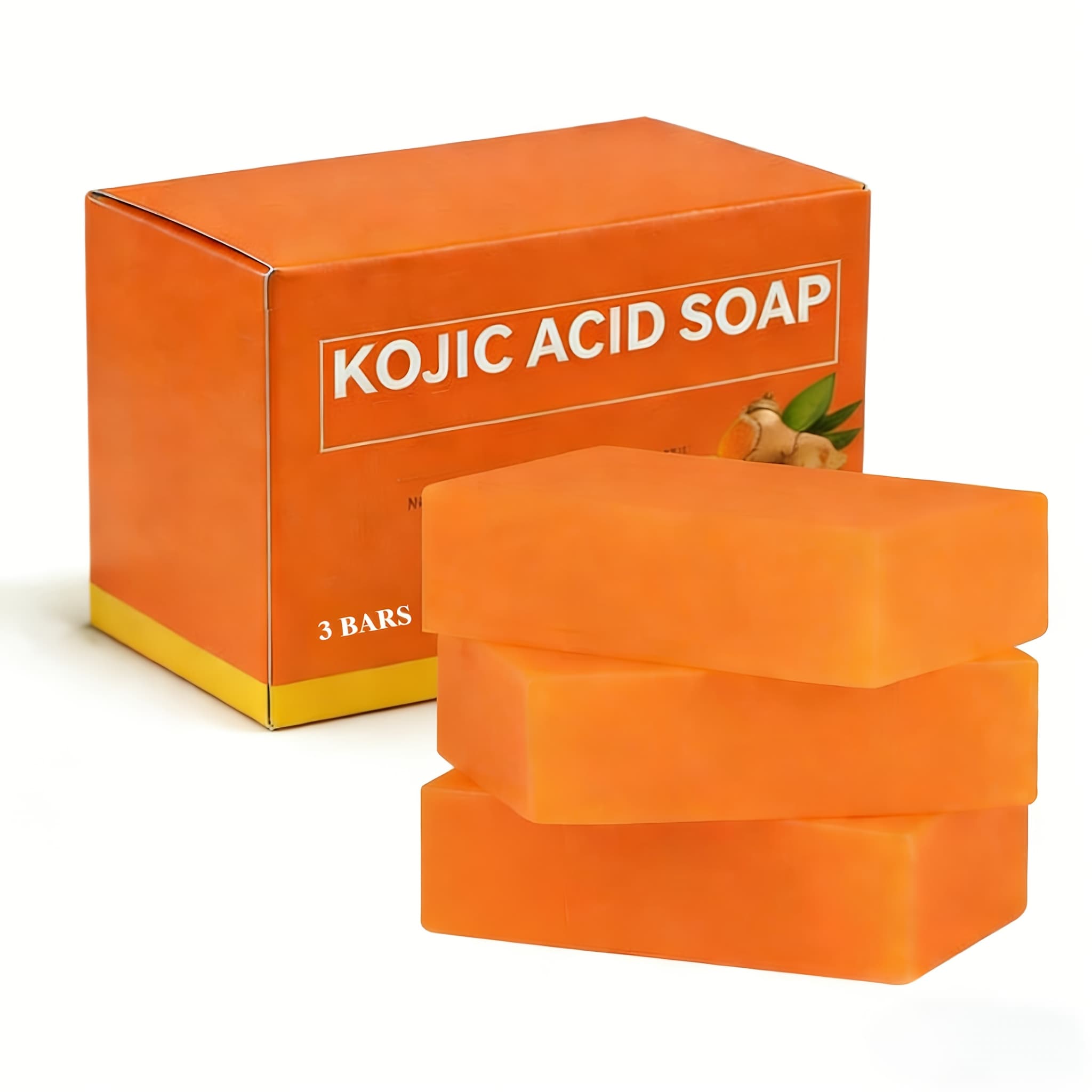 TEMU Lemon Turmeric Kojic Acid Soap With Turmeric, Vitamin E, And Olive Oil | Handmade For Hair | Provides Deep Cleansing And Hydration | Suitable For Oily And Combination Skin