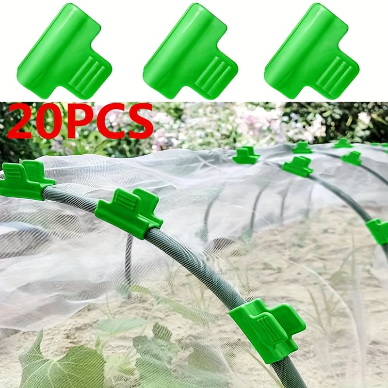 TEMU 20pcs, Garden Greenhouse Film Clips, Flower Arch Greenhouse Shade Net Film Fasteners