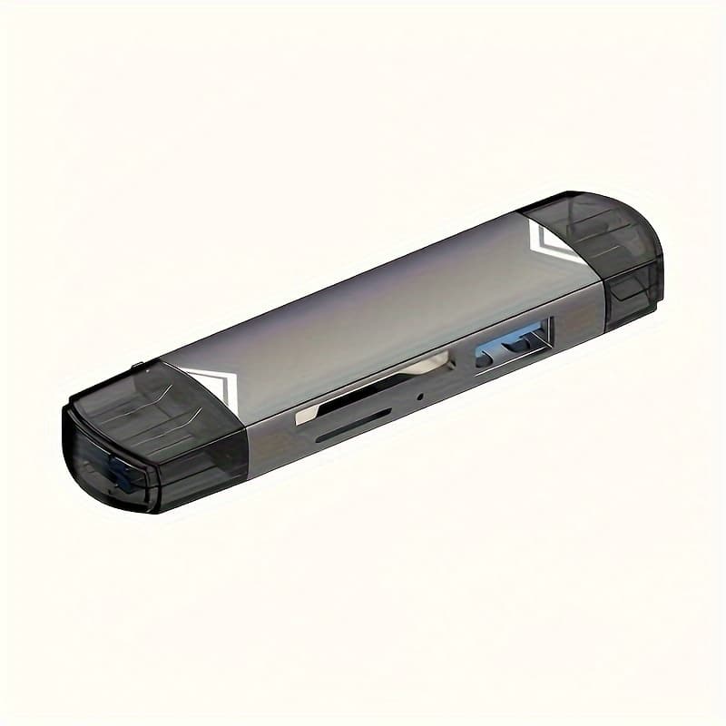TEMU 6-in-1 Usb 3.0 Transfer 5gbps Rate Card Reader, Type-c Interface Plug And Play
