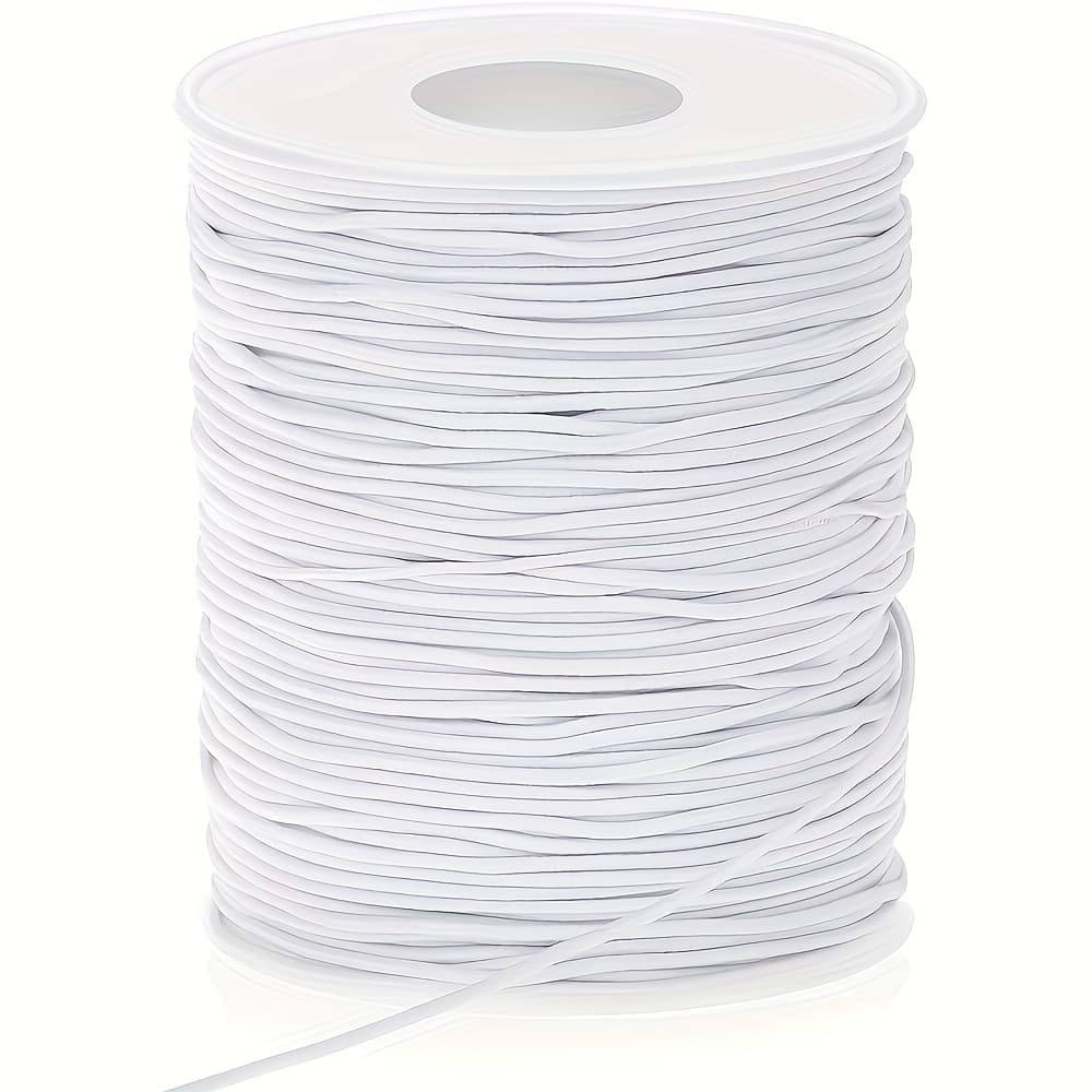 TEMU 1pc Durable & Flexible White Nylon Elastic String For Jewelry Making, 0.8mm Beading Cord, 1968.5 Inches, Diy Craft Supplies For Bracelets, Necklaces & Accessories