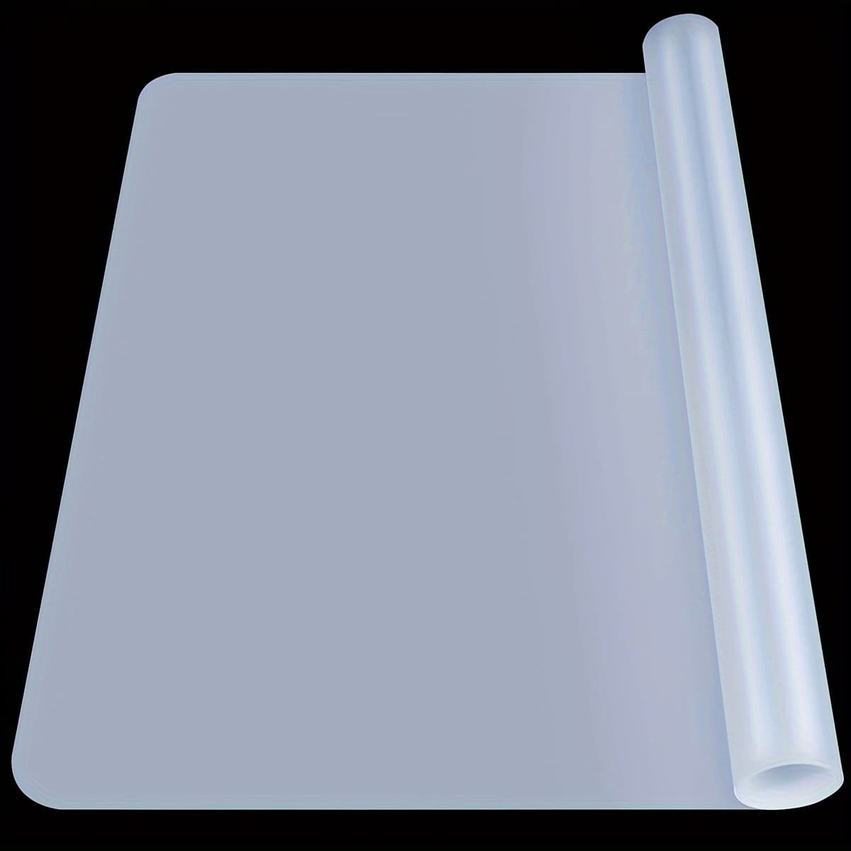 TEMU Extra-large Clear Silicone Mat 23.4"x15.6" - Versatile Crafting Sheet For Resin, Clay, Nail Art & Glitter Tumbler Projects
