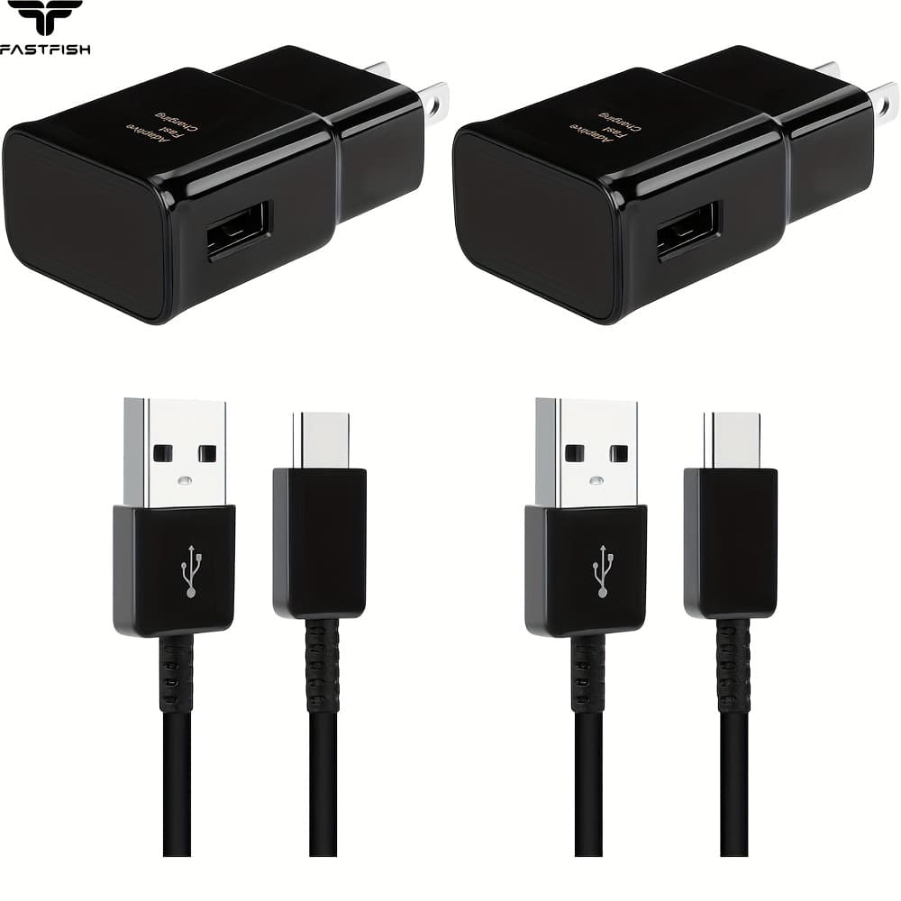 TEMU Fastfish 2 Pack For Galaxy S10 20 8 Type C Usb-c Sync Charger Fast Charging Cable