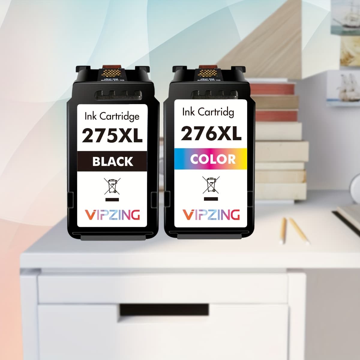 TEMU Vipzing 1/2pcs 275xl Ink Cartridges Compatible Replacement For 275 Xl Black Pgi275 Pg275 Pg-275 Xl Ink Use For Ts3500 Ts3520 Tr4700 Tr4720 Tr4722 Printer