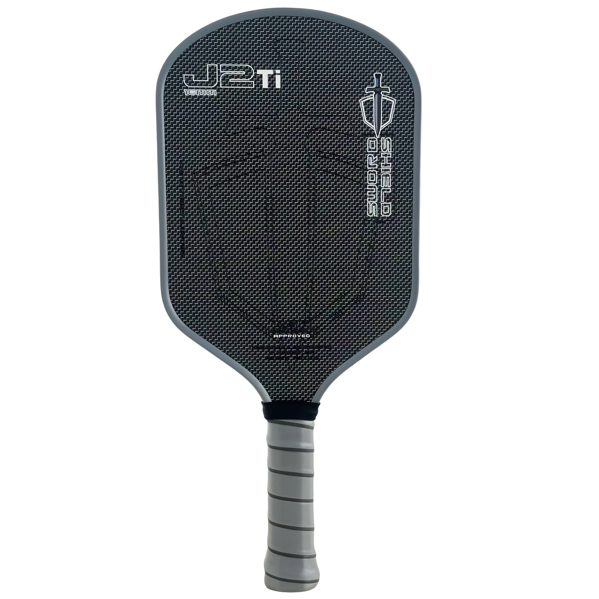 TEMU Honolulu Sword And Shield J2ti Pickleball Paddle, Polyester Carbon Face, Polymer Honeycomb Core, Thickness 16mm, Textured Surface, Large , Power And Spin And Control