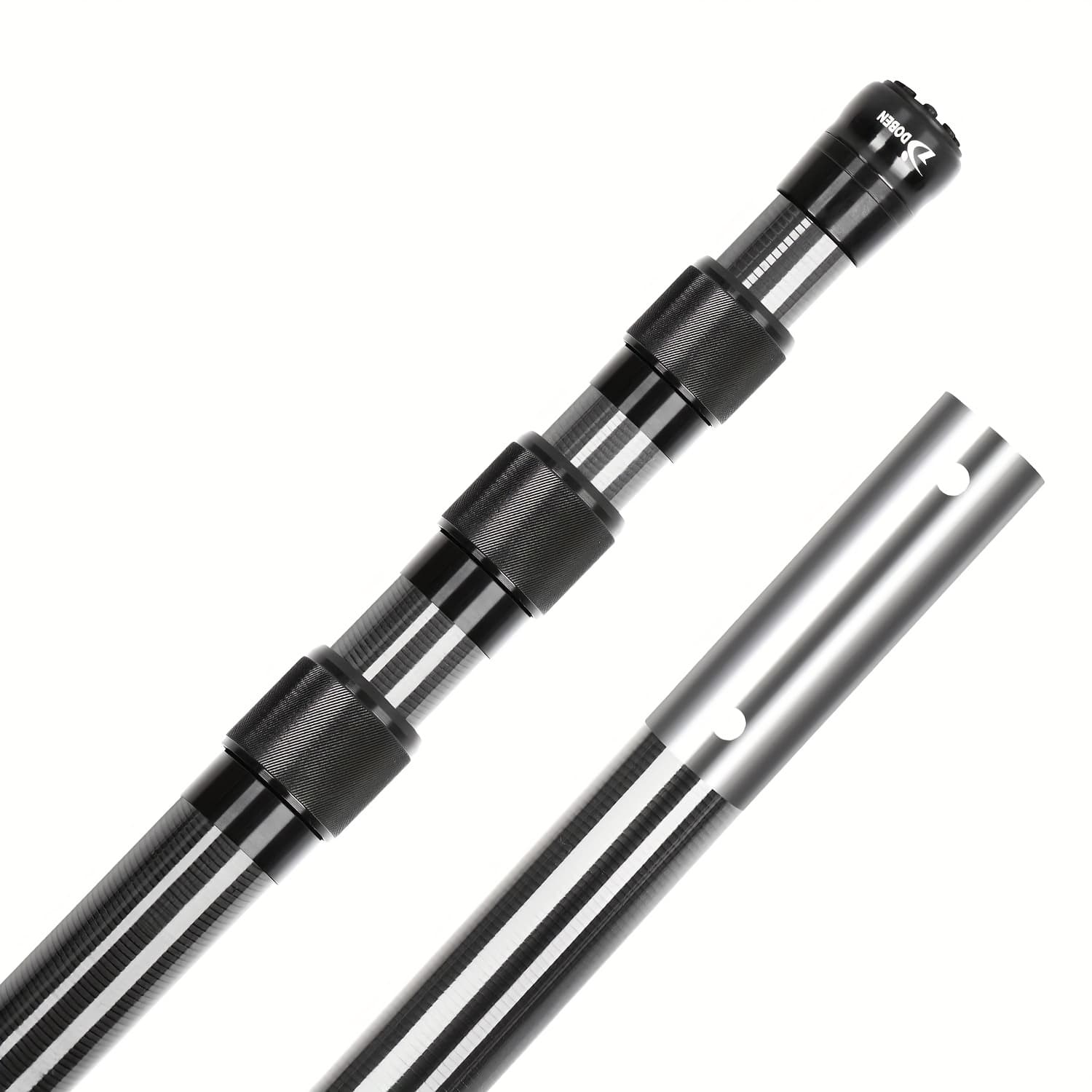 TEMU Carbon Fiber Pool Pole - Professional Ultralight Telescoping Pole 4.6-15ft, Heavy Duty Adjustable Pool Cleaning Pole For Skimmer Net, Brush, Vacuum Head - Durable & , Construction