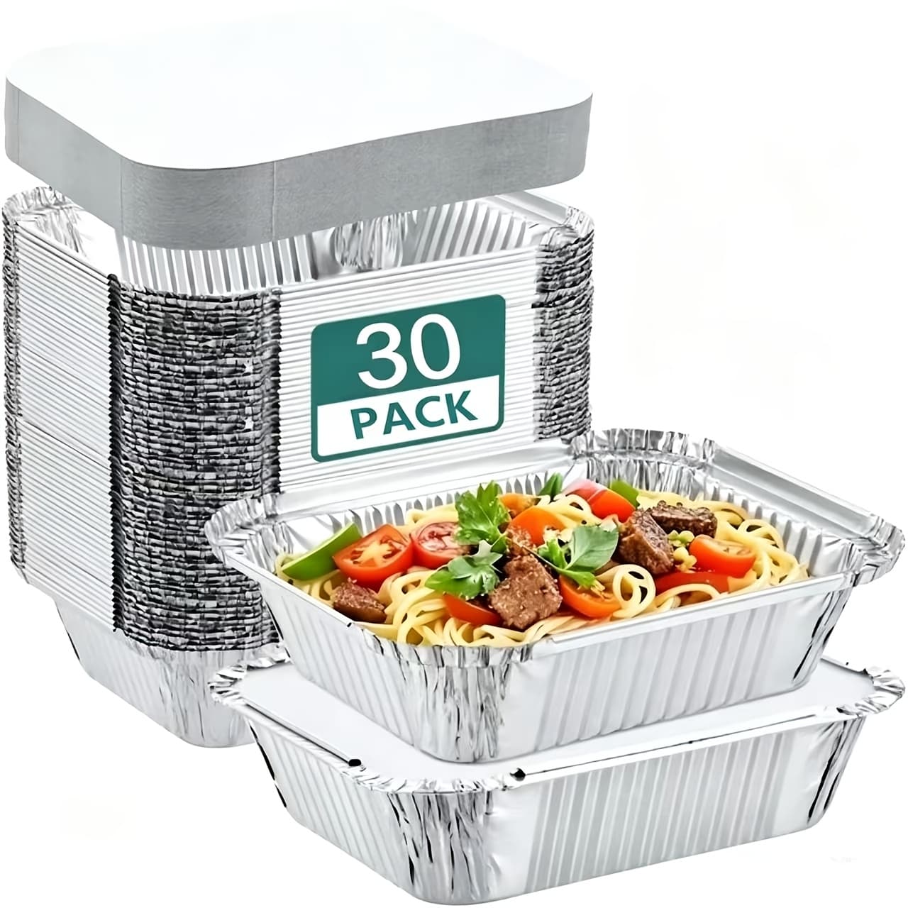 TEMU 30-pack Heavy-duty Aluminum Foil, Extra-wide Tin Foil, Used For Grills, Barbecues, Baking, And Food Storage