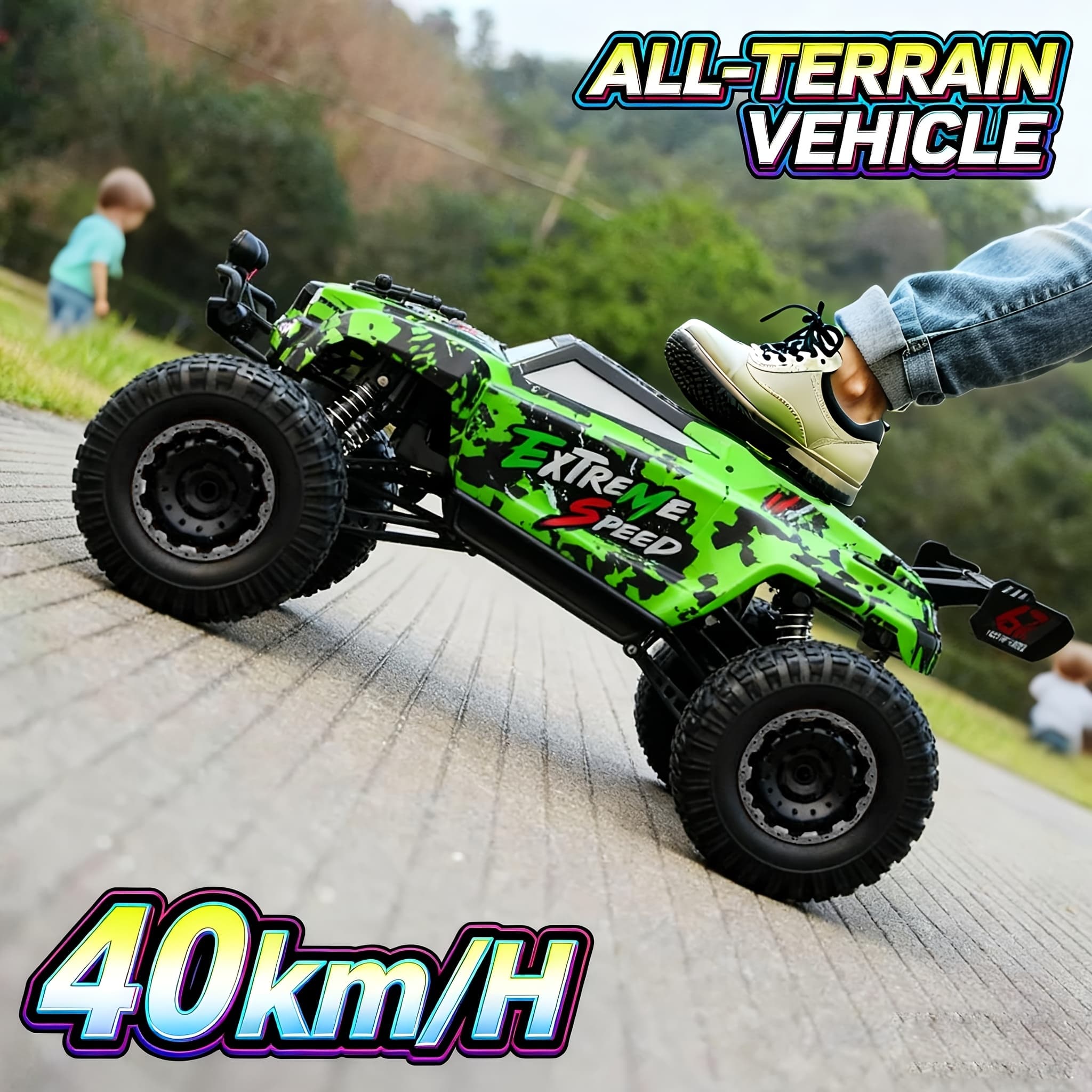 TEMU Toy Off-! Tires, Sand/mud/gravel. Long Battery, Realistic Look. Perfect For Kids' & Xmas Gifts, Start The !suitable For Children Aged 3+or Above