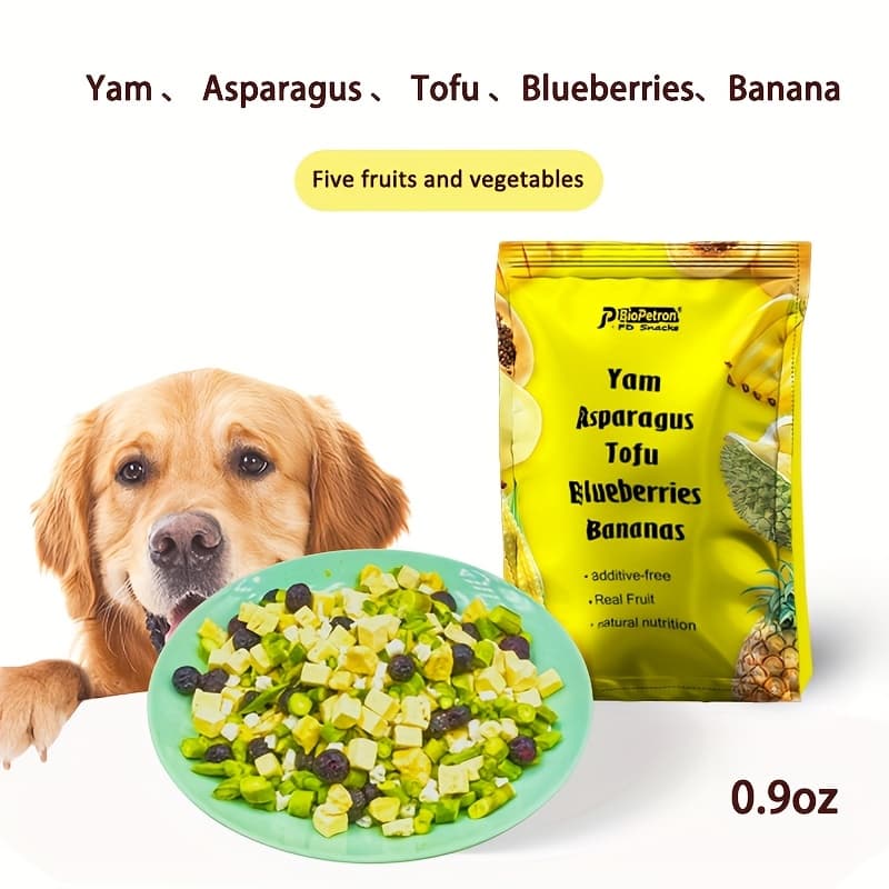 TEMU Dog Freeze Dried Vegetable And Fruit Snacks, Vegetables, Fruits, Multi- Fruit And And Match, Mixed With Dog Food, Training Snacks