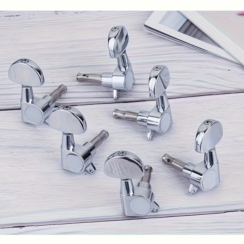 TEMU 6pcs Small Oval Tuning Pegs Keys Tuners Machine Heads Replacement Buttons Knobs Handle