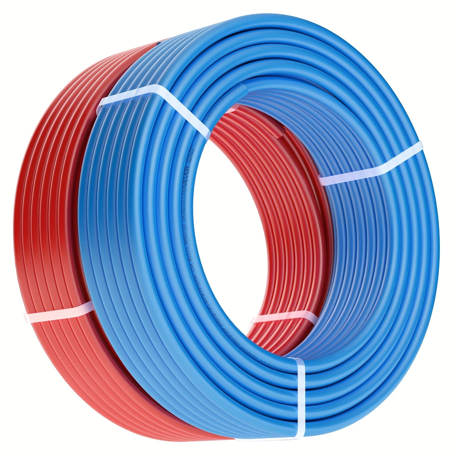 TEMU Vevor Pex Pipe 1/2 Inch, 2 X 100 Feet Length Pex-a Flexible Pipe Tubing For Potable Water, Pex For Hot/cold Water And Restore, Plumbing Applications With Free Cutter, Blue And Red