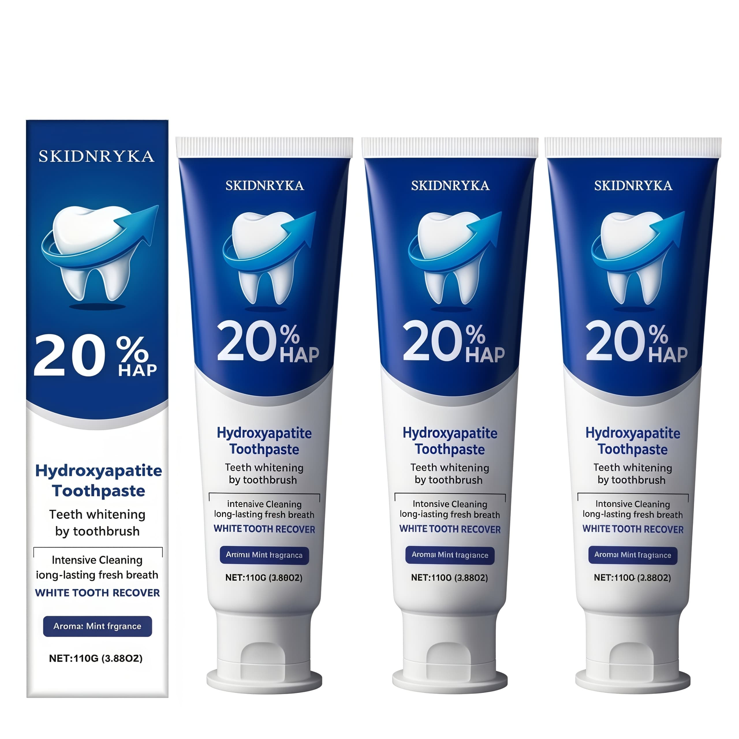 TEMU 3*110g-20% Enzyme Toothpaste, Gentle & Non-irritating, Cleans And Whitens Teeth, Leaves , Suitable For Daily Oral Care, Oral , , Oral Care Set, Perfect Gift For