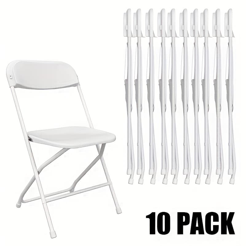 TEMU 90/60/30/20/10 Pack Plastic Folding Chairs Lightweight Folding Chairs, Indoor/outdoor Folding Chairs, Portable Event Chairs Office Chairs, Conference Rooms, Weddings, And Gardens