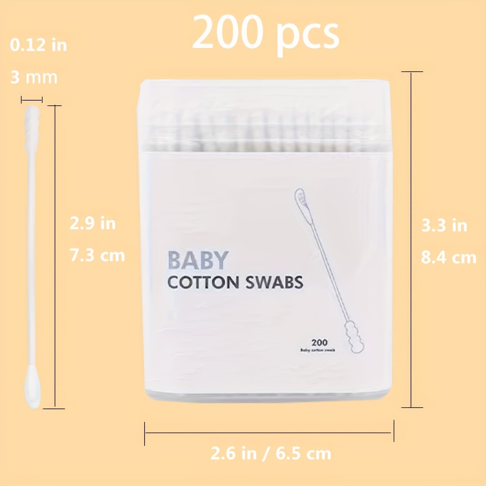 TEMU Set Of 200 Swabs For Cleaning Ears And Noses - An Care Present For Christmas, Halloween, Thanksgiving, Easter, And New Year