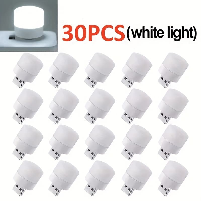 TEMU 30pcs Of Compact Usb Night Lights, , Portable Led Lamps Suitable For Home And Bedroom