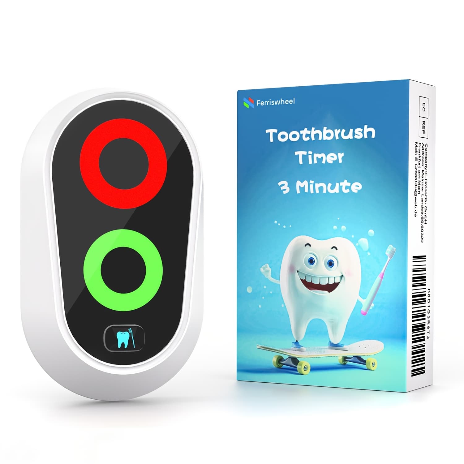 TEMU [fun Toothbrush Timer] Furron King Motivational Toothbrush Timer - 3-minute Visual Cleaning Brush, Abs Plastic, Ideal For Oral Care, Fun Bathroom Accessory
