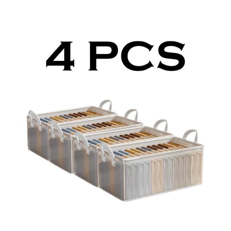 TEMU 4/1pc, Waterproof Storage Boxes, Practical Storage Boxes, Suitable For Daily Storage, Household Storage And Clothing Storage, An Helper For Saving Space.