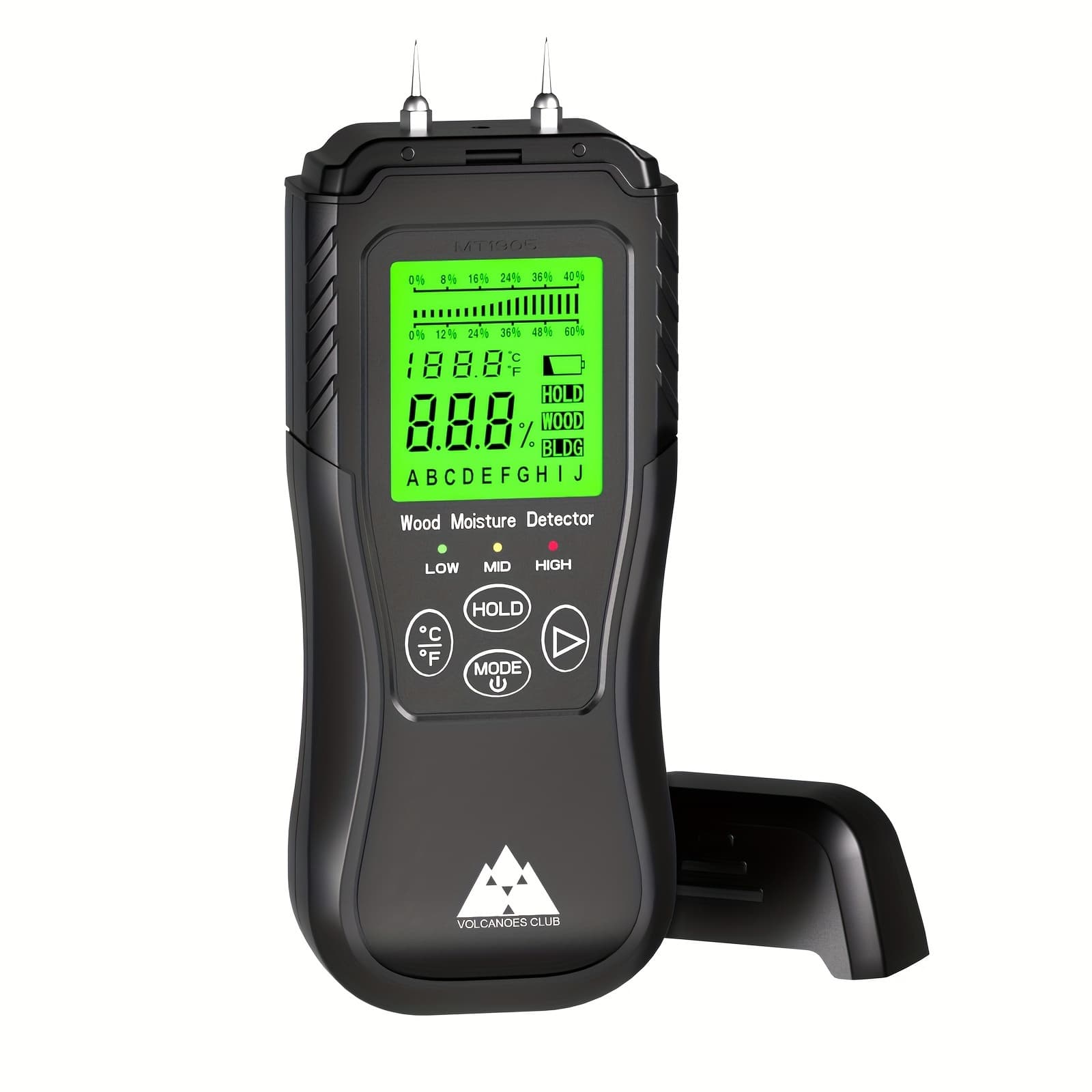 TEMU Moisture Meter - Firewood Moisture Tester - Drywall Humidity Detector - Professional Moisture Meter For Firewood Lumber Concrete Floors Building Material (pin-type Tool)