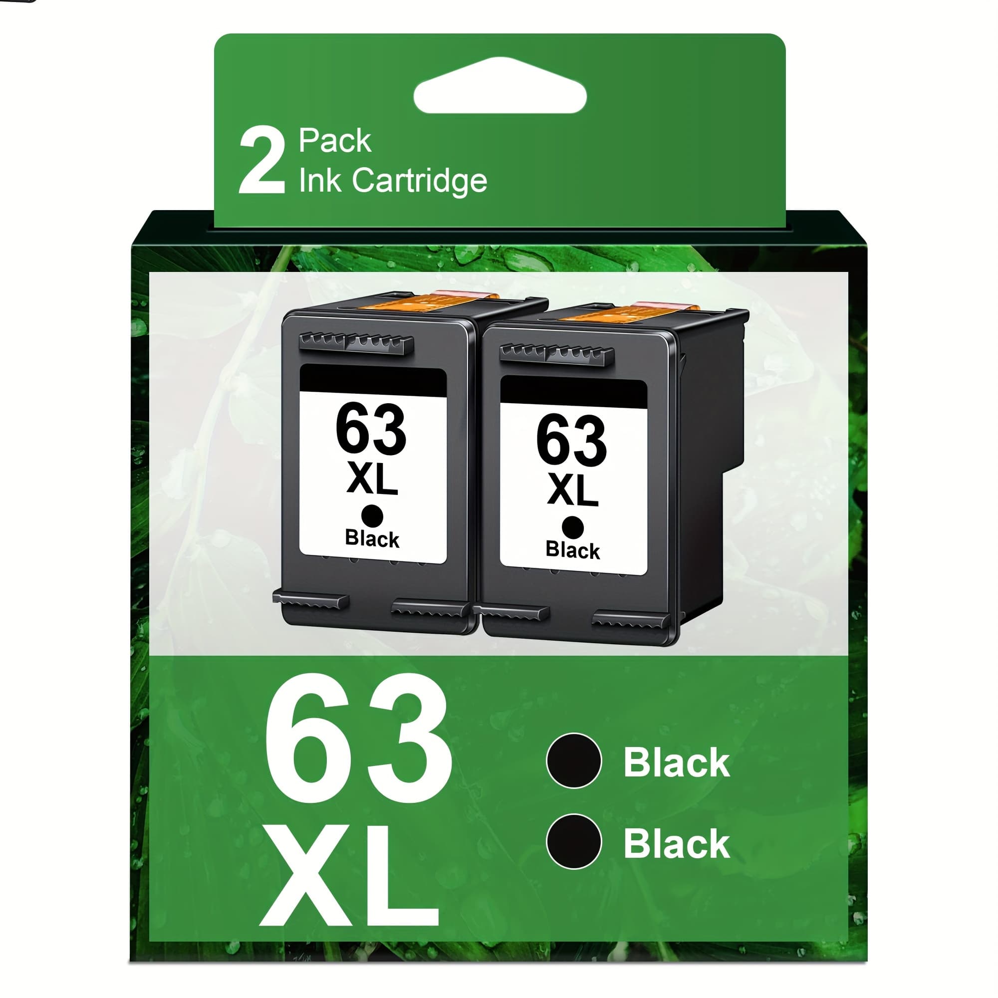 TEMU 2 X Black 63xl Ink Cartridges For 63xl Ink Cartridges Compatible For 3830 4650 4652 4655 5200 5252 5255 5258 4520 4512 1112 2132 3630 3632