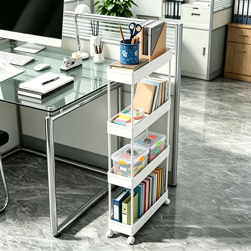 TEMU 3/4 Rolling Storage Racks, Office Storage Mobile Racks, Mobile Storage Rack With Wheels, Other Narrow Space Garage Storage Towers, Christmas Gift, Black Friday